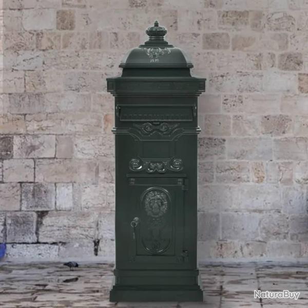 Bo�te aux lettres � pilier Aluminium Vintage antirouille Vert