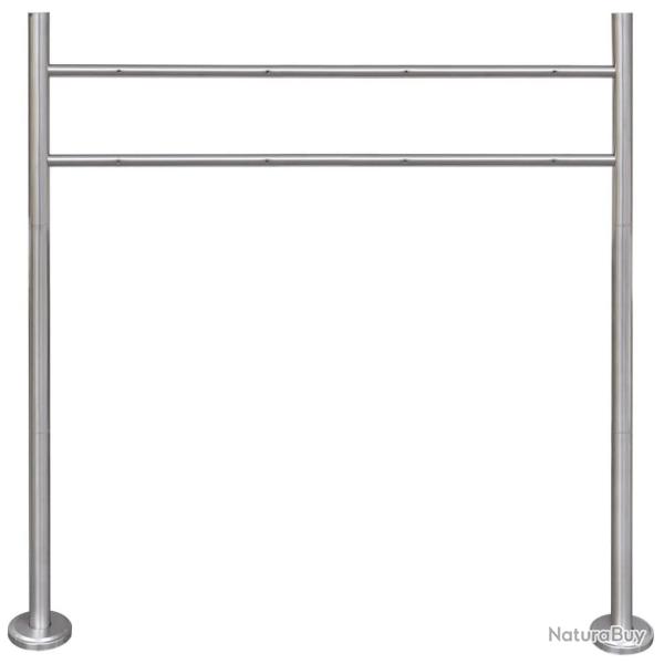 Support en acier inoxydable pour double bo�te aux lettres alsavelo