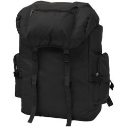 Sac &agrave; dos en style d'arm&eacute;e 65 L Noir alsavelo