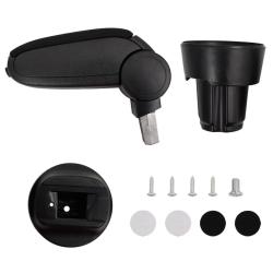 Accoudoir de voiture noir 13x33x(33-49) cm ABS alsavelo