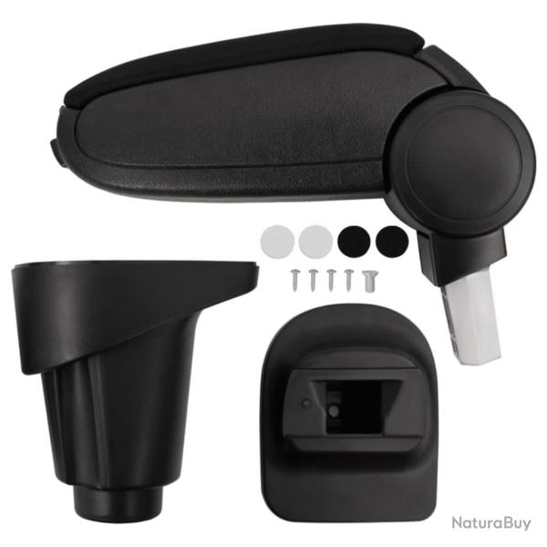 Accoudoir de voiture noir 14x35x(37-53) cm ABS alsavelo