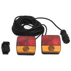 Feux de remorque 2 pcs Rouge 10,5x5x9,5cm 12V ampoule classique alsavelo