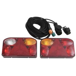 Feux de remorque 2 pcs Rouge 23x6x13 cm 12V ampoule classique