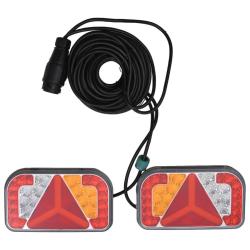 Feux de remorque 2 pcs Rouge 24x5x14,5 cm Ampoule LED 12 V