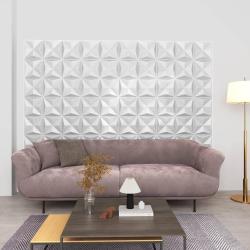 Panneaux muraux 3D 24 pcs 50x50 cm blanc origami 6 m&sup2; alsavelo