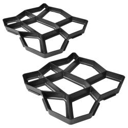 Moule de pav&eacute; de jardin 42 x 42 x 4 cm 2 pcs
