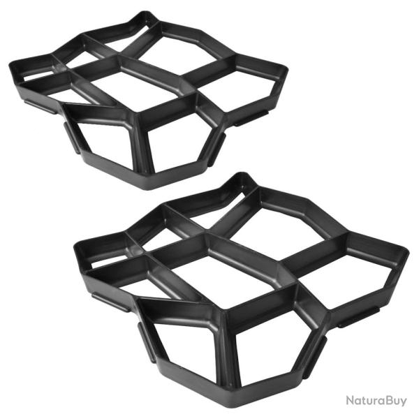 Moule de pav� de jardin 42 x 42 x 4 cm 2 pcs