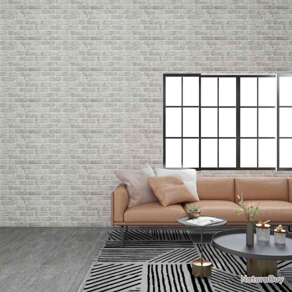 Panneaux muraux 3D design de brique gris clair 10 pcs EPS