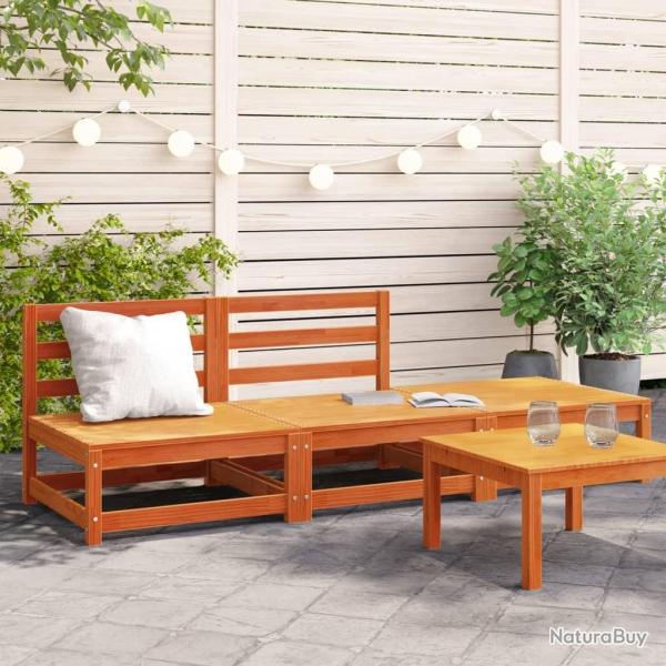Canap� de jardin sans accoudoirs repose-pieds bois pin massif