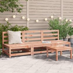 Canap&eacute;s de jardin sans accoudoirs 3 pcs bois massif douglas