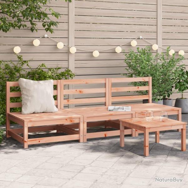 Canap�s de jardin sans accoudoirs 3 pcs bois massif douglas