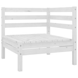 Canap&eacute; d'angle de jardin blanc bois de pin massif