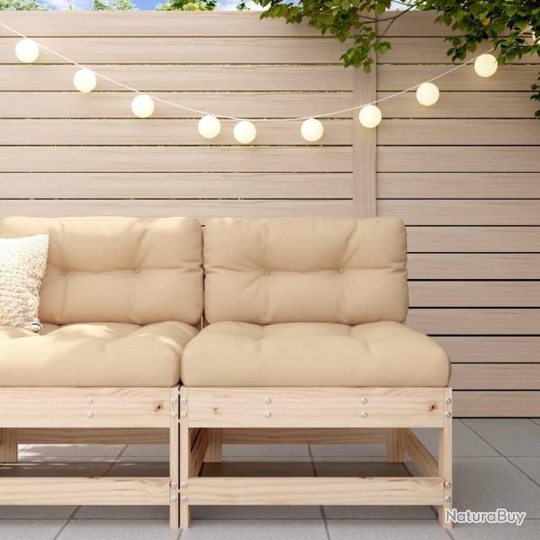 Canap� central de jardin bois de pin massif