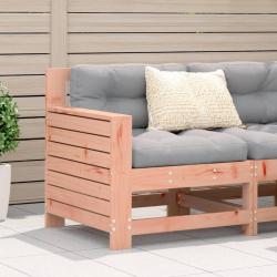 Canap&eacute; de jardin accoudoir avec coussin bois massif douglas