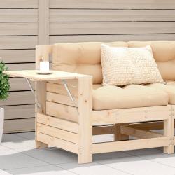 Canap&eacute; de jardin accoudoir avec coussin bois massif de pin