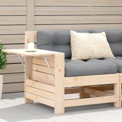 Canap&eacute; de jardin accoudoir avec coussin bois massif de pin