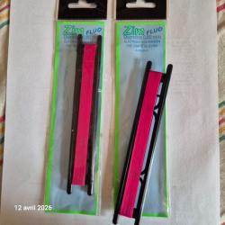Lot de 2 &eacute;lastiques roubaisien Zim rose fluo 0.8 mm, 8 m, 1.4 kg,