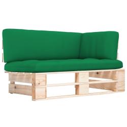 Canap&eacute; d'angle palette de jardin bois de pin impr&eacute;gn&eacute;