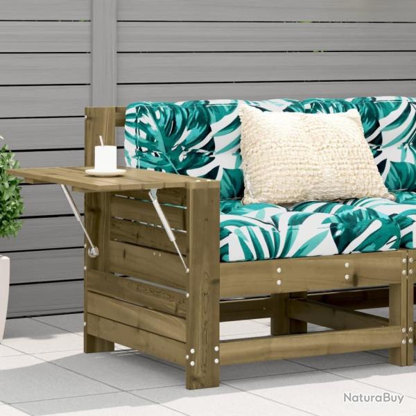 Canap� de jardin accoudoir avec coussin bois de pin impr�gn�