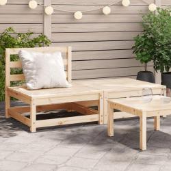Canap&eacute; de jardin sans accoudoirs repose-pieds bois pin massif
