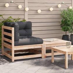 Canap&eacute; d'angle de jardin avec coussins et repose-pieds