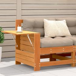 Canap&eacute; de jardin accoudoir avec table d'appoint bois massif pin