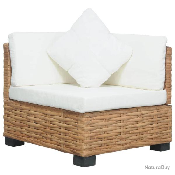 Canap� d'angle avec coussins Rotin naturel