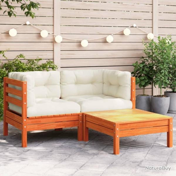 Canap� de jardin avec coussins et repose-pied 2 places