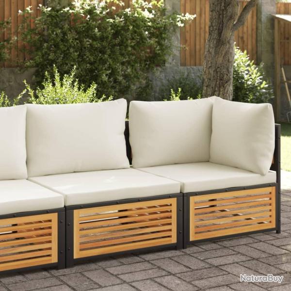 Canap� de jardin avec coussins 2 places bois massif d'acacia