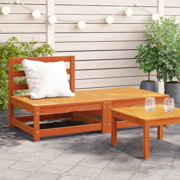 Canap� de jardin sans accoudoirs repose-pieds bois pin massif