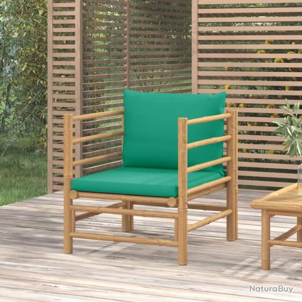 Canap� de jardin avec coussins vert bambou