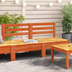 Canap&eacute;s de jardin sans accoudoirs 2 pcs cire marron bois massif
