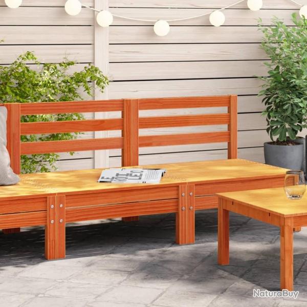 Canap�s de jardin sans accoudoirs 2 pcs cire marron bois massif