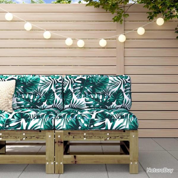 Canap� central avec coussins bois de pin impr�gn�