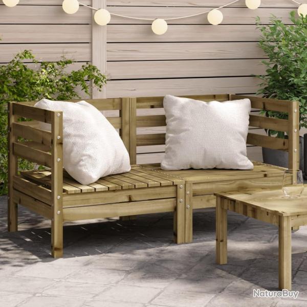 Canap�s d'angle de jardin 2 pcs bois de pin impr�gn�