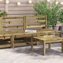 Canap&eacute;s de jardin sans accoudoirs 2 pcs blanc bois pin impr&eacute;gn&eacute;