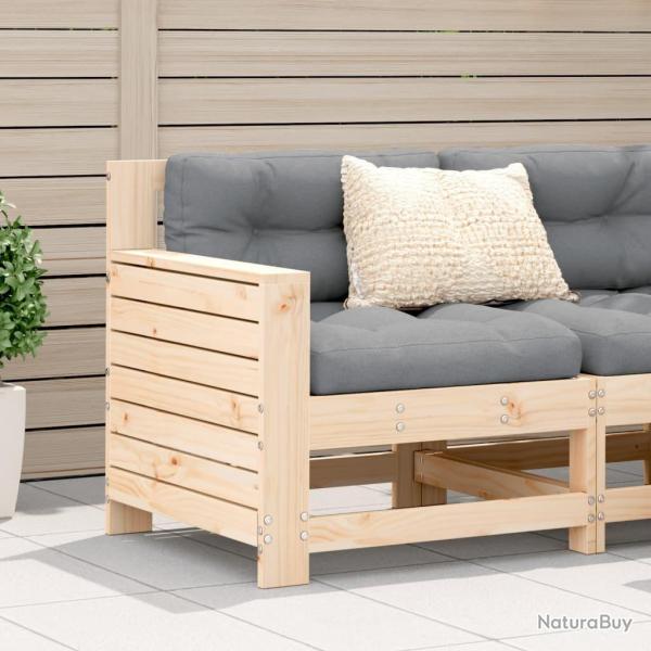 Canap� de jardin accoudoir avec coussin bois massif de pin