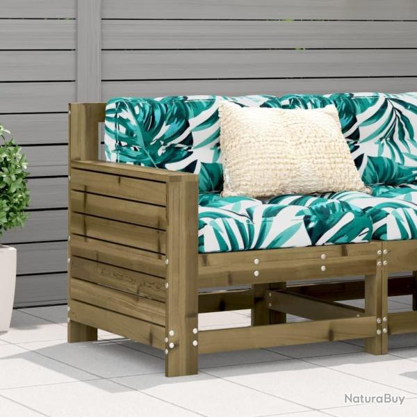 Canap� de jardin accoudoir avec coussin bois de pin impr�gn�