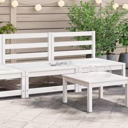 Canap&eacute;s de jardin sans accoudoirs 2 pcs blanc bois pin massif