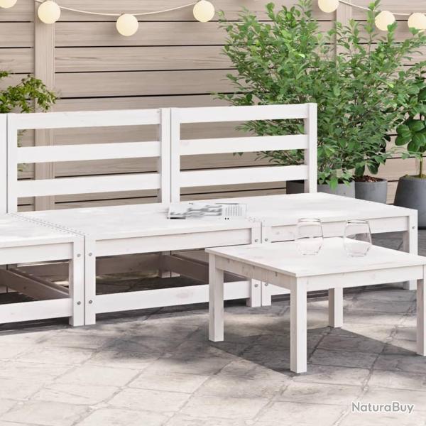 Canap�s de jardin sans accoudoirs 2 pcs blanc bois pin massif
