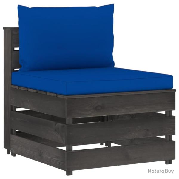 Canap� central sectionnel avec coussins Bois impr�gn� de gris