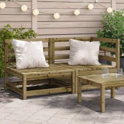 Canap&eacute; de jardin 2 places bois de pin impr&eacute;gn&eacute;