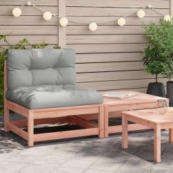 Canap&eacute; de jardin sans accoudoirs avec coussins et repose-pieds