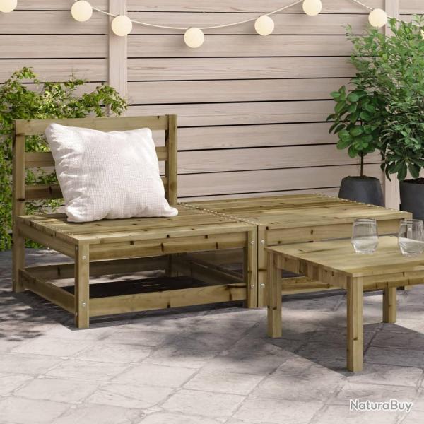 Canap� de jardin sans accoudoirs repose-pieds bois pin impr�gn�