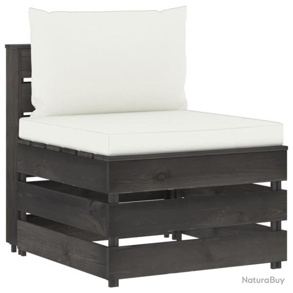 Canap� central sectionnel avec coussins Bois impr�gn� de gris