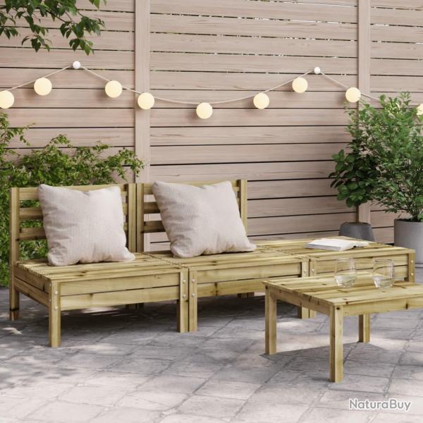 Canap� de jardin 3 places bois de pin impr�gn�