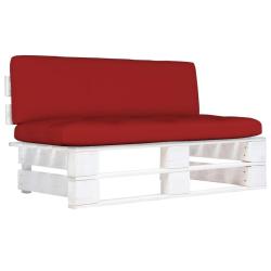 Canap&eacute; central palette de jardin Blanc Bois de pin impr&eacute;gn&eacute;