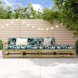 Salon de jardin 4 pcs bois de pin impr&eacute;gn&eacute;