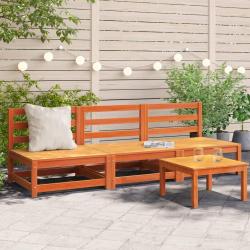Canap&eacute;s de jardin cire marron 2 pcs bois de pin massif