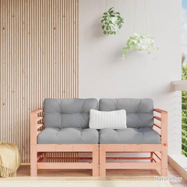 Canap�s d'angle avec coussins 2 pcs bois massif douglas
